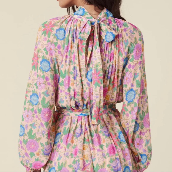 SOLD// Spell Mossy High Neck Mini Dress - Picture 7 of 15